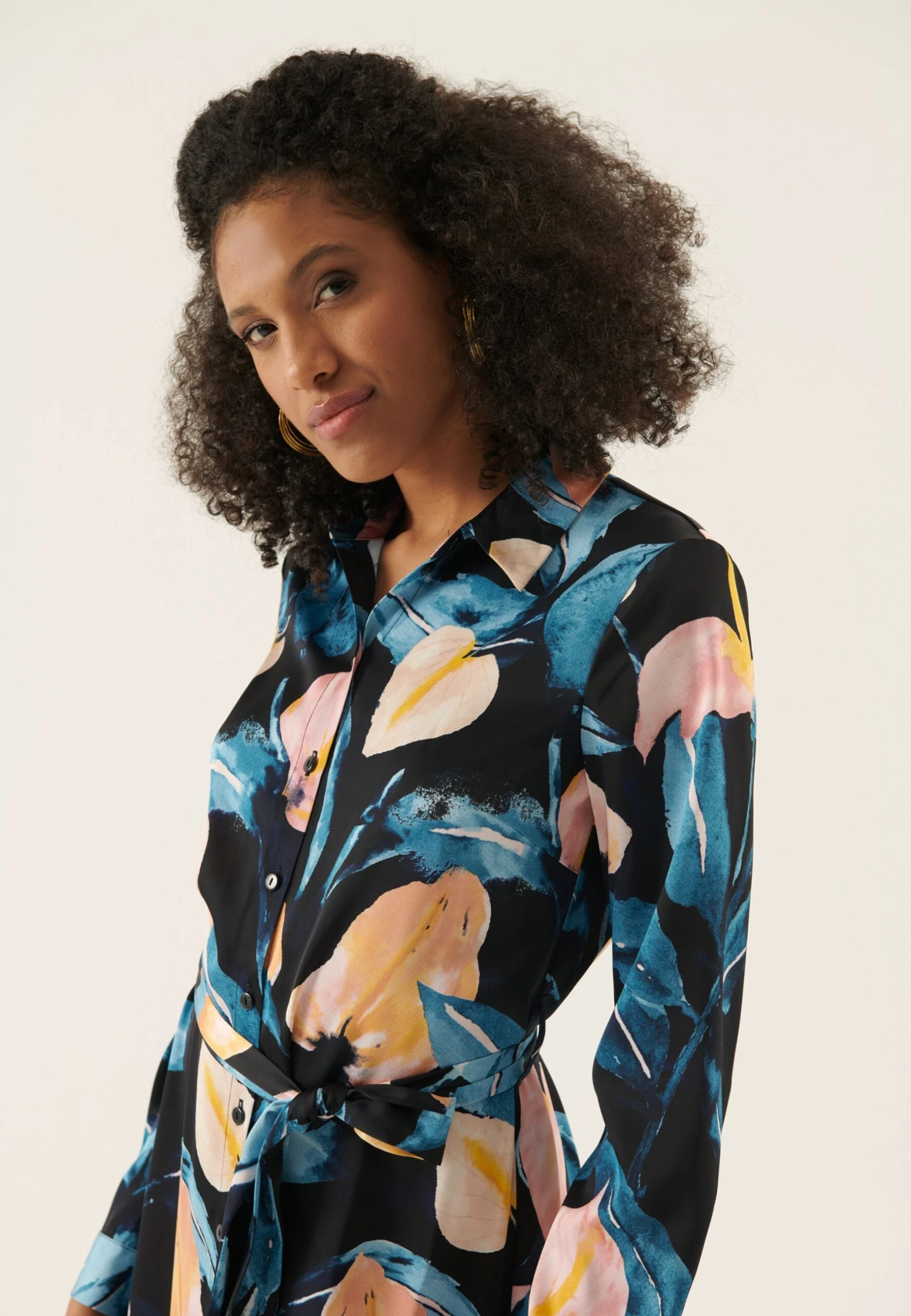 Anna Field Robe De Jour - Blue/Pink 6 Anna Field Robe De Jour - Blue/Pink – Image 4