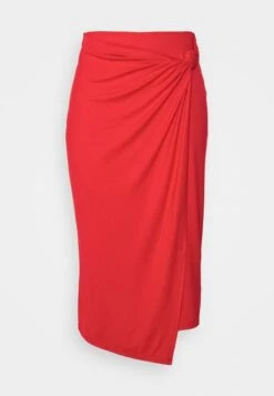 Anna Field Front Knot Midi Skirt - Jupe Crayon - Red -Anna Field 0ab85f809b7e4081986dbd9b6f8d2ea7