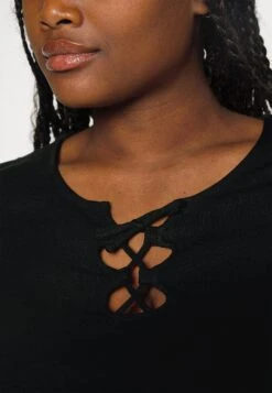 Curvy Front Lace - T-Shirt Basique - Black 11 Curvy Front Lace - T-Shirt Basique - Black -Anna Field 1aedc7f34d1f4f3da1a168ca8b48e424