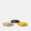 Anna Field 3 Pack - Ceinture - Black/Yellow/Taupe
