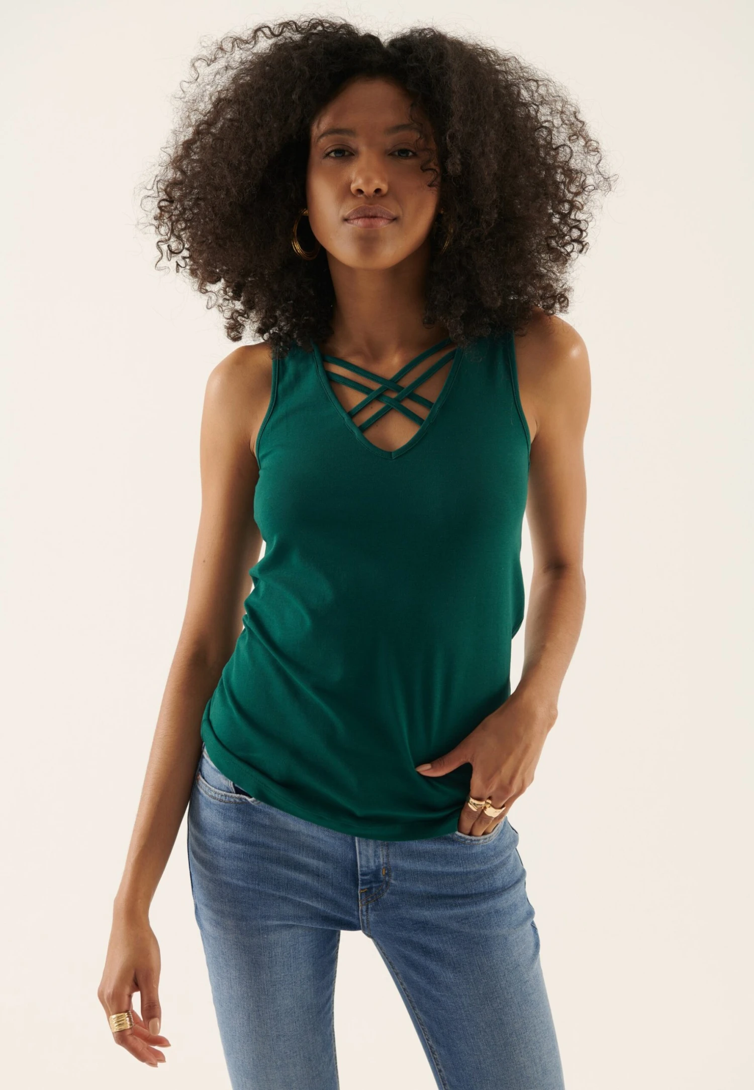 Anna Field 2-Pack - Débardeur - Black/Dark Green 4 Anna Field 2-Pack - Débardeur - Black/Dark Green – Image 2