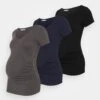 3 Pack - T-Shirt Imprimé - Black /Dark Grey/Dark Blue 2 3 Pack - T-Shirt Imprimé - Black /Dark Grey/Dark Blue -Anna Field 29679c257fe941b2b6b2b1cdb4e7f000