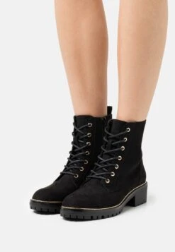 Anna Field Bottines À Lacets - Black