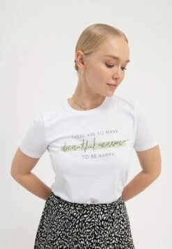 Anna Field T-Shirt Imprimé - White