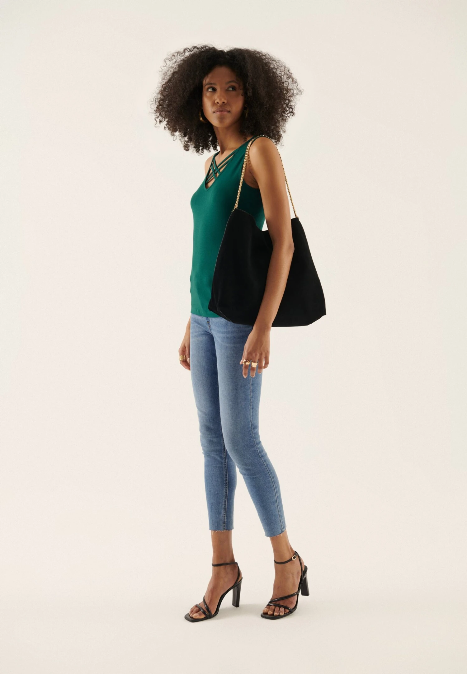 Anna Field 2-Pack - Débardeur - Black/Dark Green 3 Anna Field 2-Pack - Débardeur - Black/Dark Green