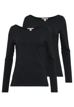 Anna Field 2 Pack - T-Shirt À Manches Longues - Black