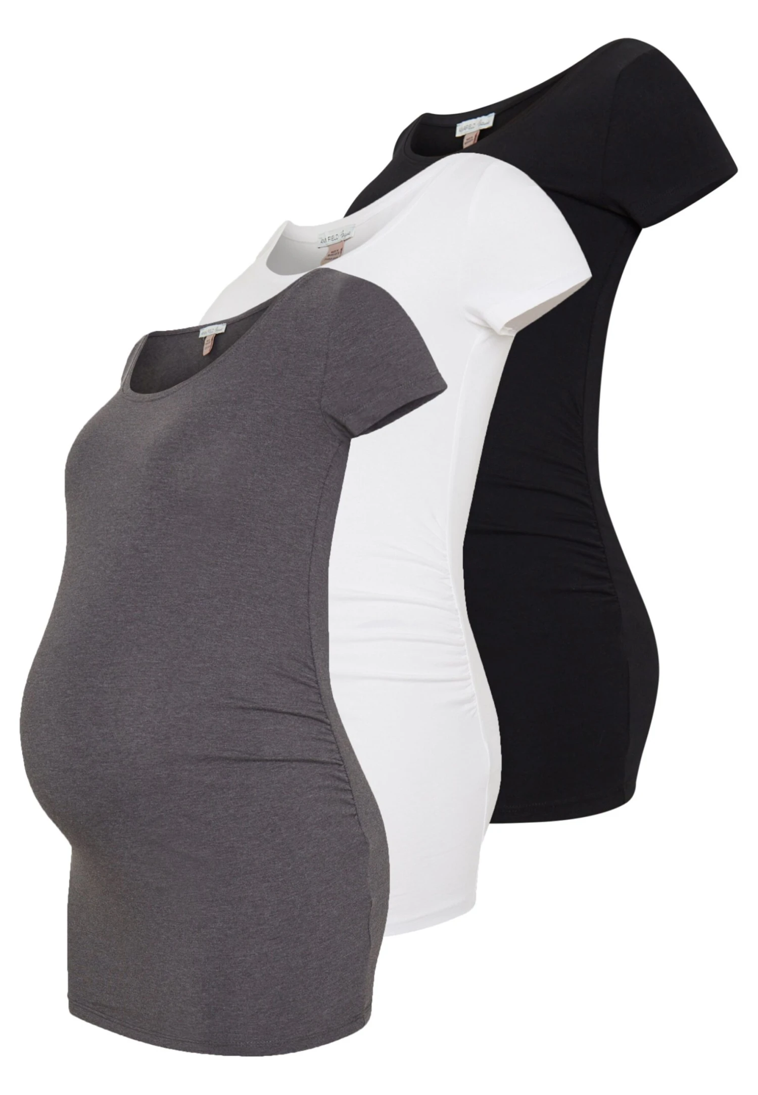 3Er Pack - T-Shirt Basique - White/Black/Dark Grey 3 3Er Pack - T-Shirt Basique - White/Black/Dark Grey
