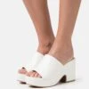 Wide Fit - Mules À Talons - White 2 Wide Fit - Mules À Talons - White -Anna Field 652a308afe5846bab115adf6dceeb680