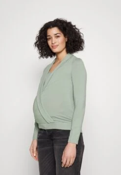 Circ Nursing Wrap Over Long Sleev - T-Shirt À Manches Longues - Light Green