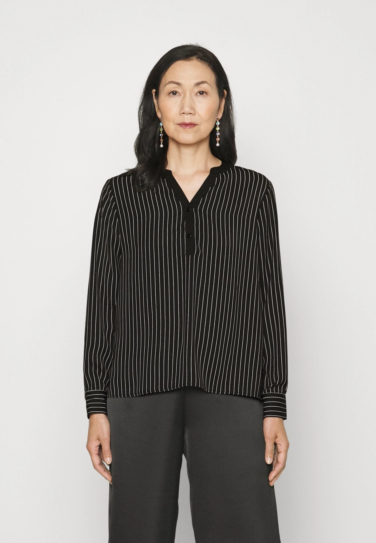 Anna Field T-Shirt À Manches Longues - Black/White 3 Anna Field T-Shirt À Manches Longues - Black/White