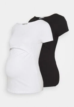 Nursing 2Er Pack - Basic T-Shirt - T-Shirt Basique - Black/White