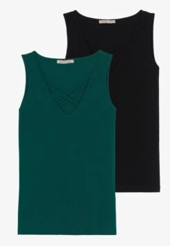 Anna Field 2-Pack - Débardeur - Black/Dark Green 12 Anna Field 2-Pack - Débardeur - Black/Dark Green -Anna Field 97471031f90341c6b4f3ec6e9762cd35