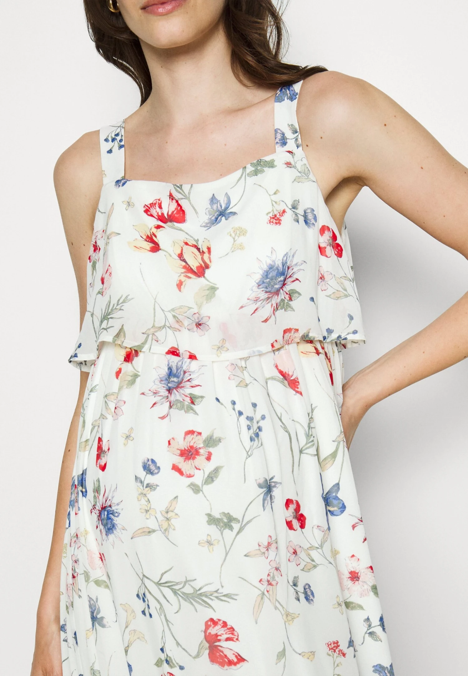 Woven Mama Maxi Dress Nursing Function - Robe Longue - White/Red 8 Woven Mama Maxi Dress Nursing Function - Robe Longue - White/Red – Image 6