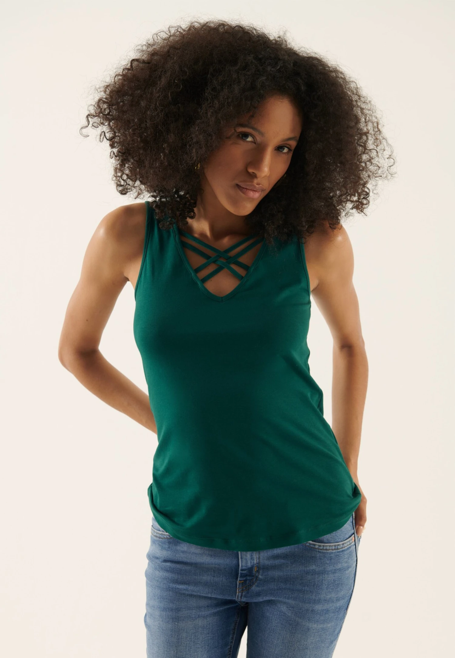 Anna Field 2-Pack - Débardeur - Black/Dark Green 6 Anna Field 2-Pack - Débardeur - Black/Dark Green – Image 4