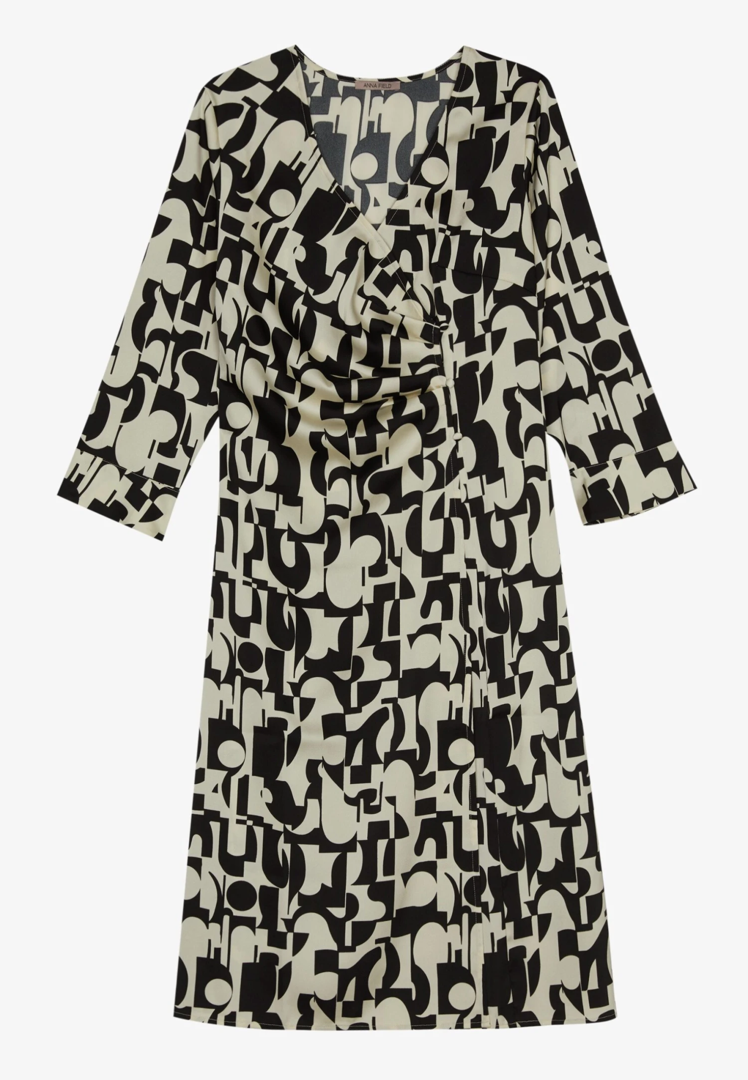Anna Field Robe De Jour - Black/Off-White 7 Anna Field Robe De Jour - Black/Off-White – Image 5