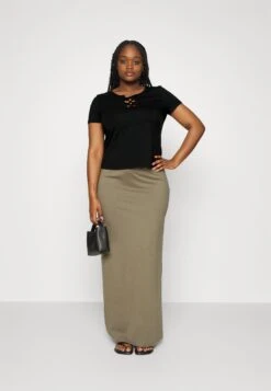 Curvy Front Lace - T-Shirt Basique - Black 8 Curvy Front Lace - T-Shirt Basique - Black -Anna Field c51234ce636544cb82e9622d7d1687c2