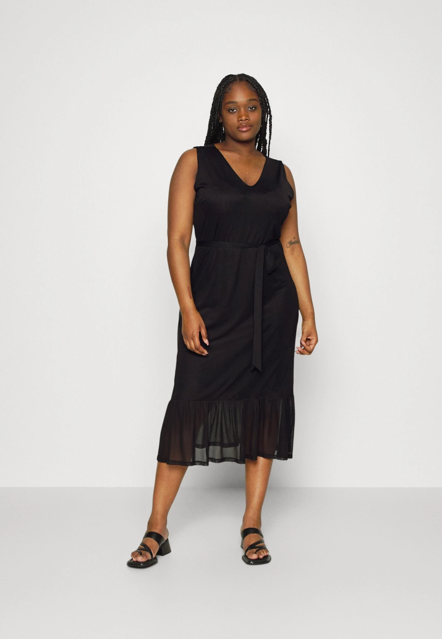 Sleeve Less Dress - Robe De Jour - Black 3 Sleeve Less Dress - Robe De Jour - Black