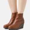 Anna Field Leather Winter Boot - Boots À Talons - Brown