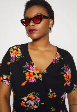 Wrap Dress High Low Hem - Robe De Jour - Black -Anna Field e2c08b40c17b4e388398df3b167883e4