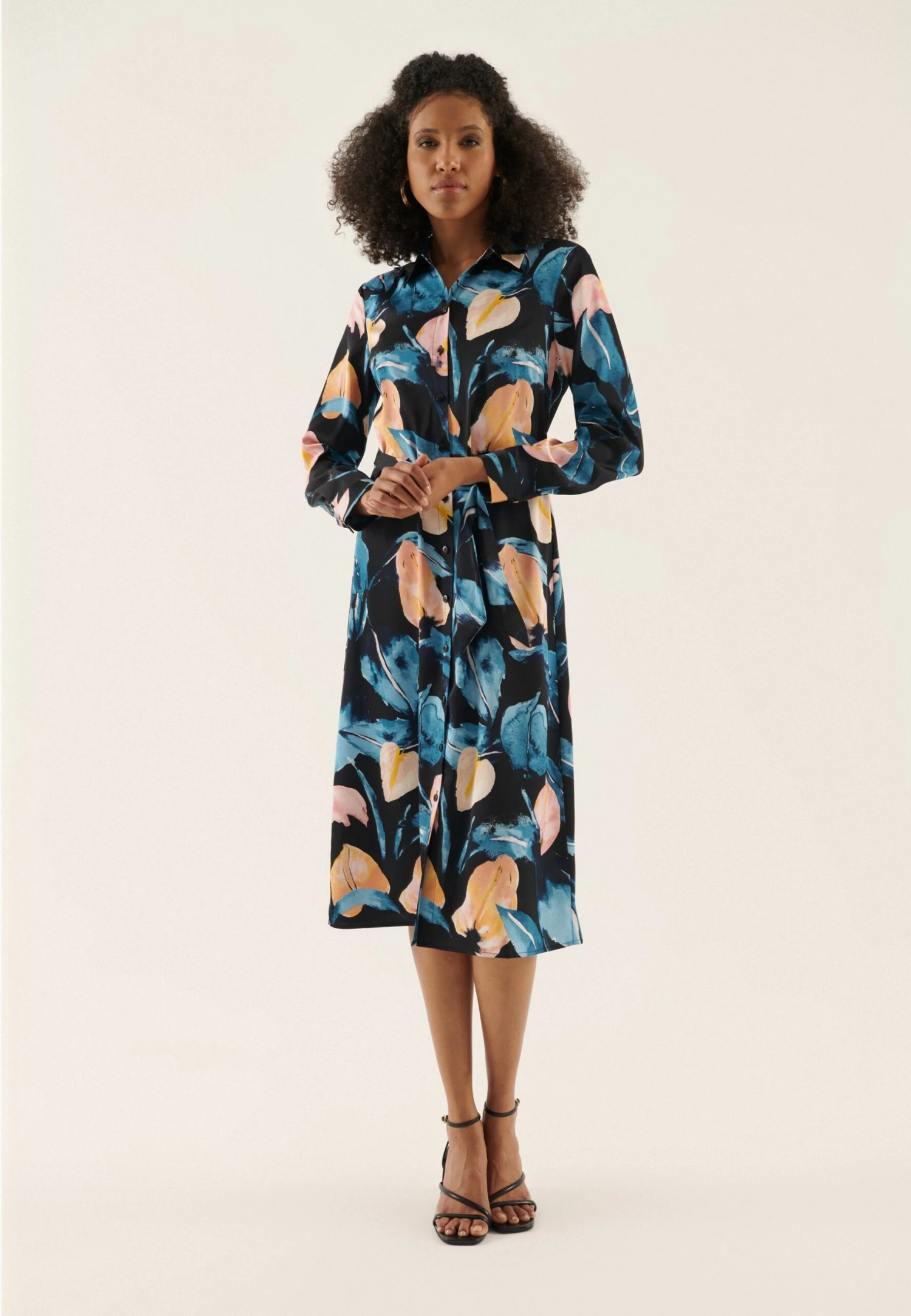 Anna Field Robe De Jour - Blue/Pink 4 Anna Field Robe De Jour - Blue/Pink – Image 2